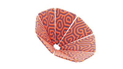 A rendering of a flower with a reactiondiffusion texture.